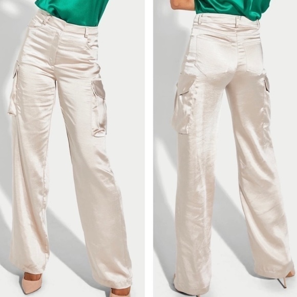 Generation Love Nate Satin Cargo Pants - Champagne - Picture 2 of 12